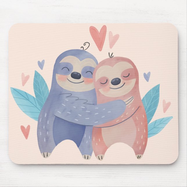 Mousepad Bons Sloths No Amor (Frente)