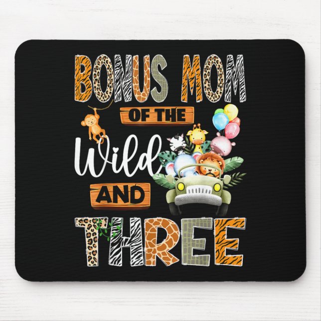 Mousepad Bonus Mom Of The Wild &amp; Three 3rd Birthday Boy (Frente)