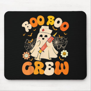 Mousepad Boo Boo Crew Enfermeira Fantasma Retro Halloween N