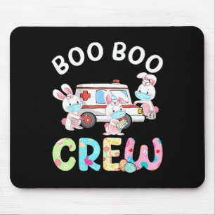 Mousepad Boo Boo Crew Fund Bunny Ems Emt Enfermeira paraméd