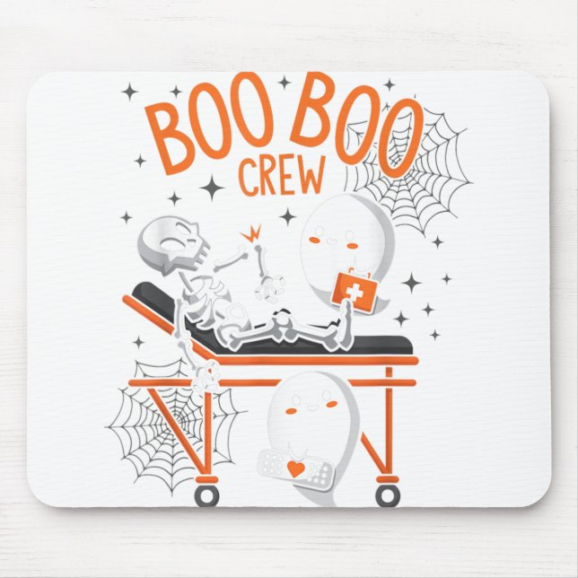 Mousepad Boo Boo Crew Ghost Dr. Paramedic Nurn Hall (Frente)