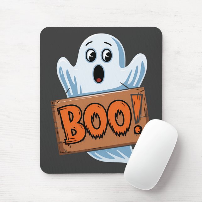 Mousepad Boo Fantôme d'halloween (Com mouse)