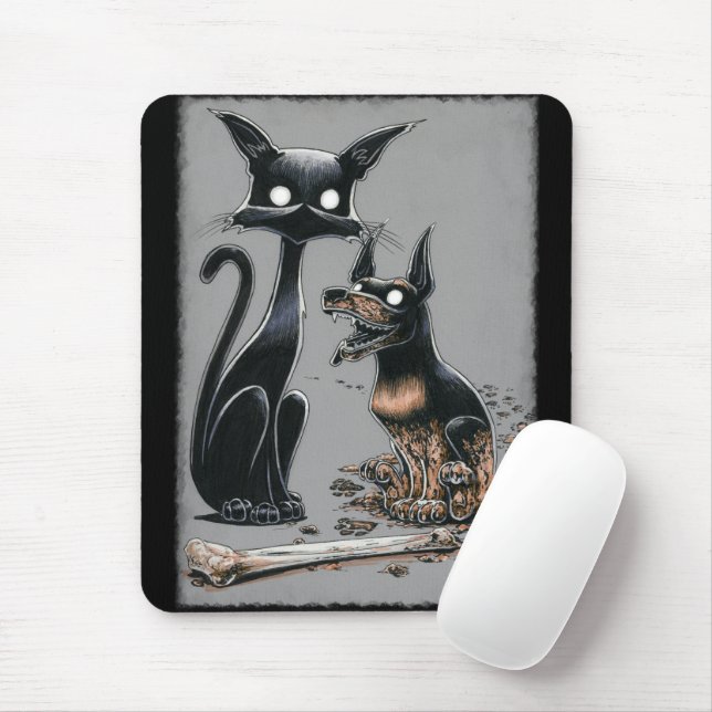 Mousepad Boo Gatinho faz um mouse bucal (Com mouse)