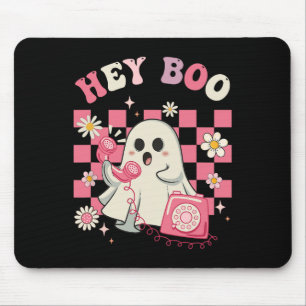 Mousepad Boo Groovy Cute Ghost Dia de as Bruxas engraçado M