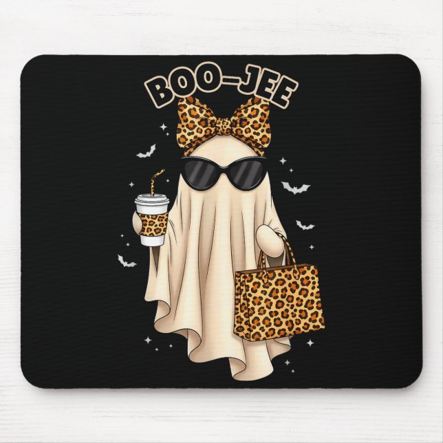 Mousepad Boo Jee Boujee Ghost Halloween October Vibes Soky  (Frente)