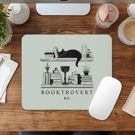 Mousepad Book Lover's Monogram Initials Booktrovert