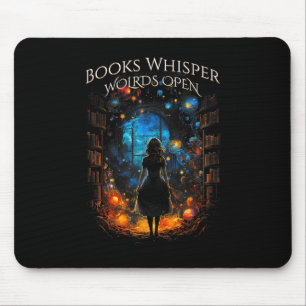 Mousepad Bookish Quote Books Whper, mundos Abertos Leitura