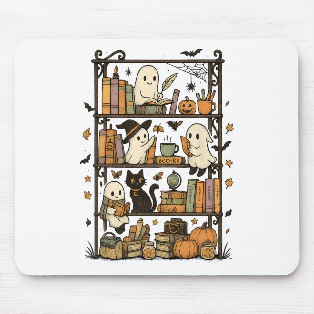 Mousepad Bookshelf1 Halloween (Frente)