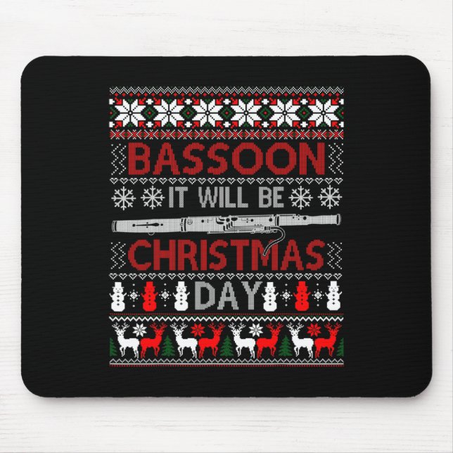 Mousepad Boon, Será Dia De Natal Dotado De Xmas Feio (Frente)
