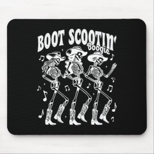 Mousepad Boot Scootie Retro Western Skeleton Dancin