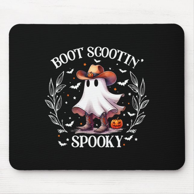 Mousepad Boot Scootin Soky Retro Western Funny Halloween Cu (Frente)
