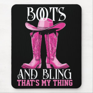 Mousepad Boots e Bling Rosa Essa é a minha coisa