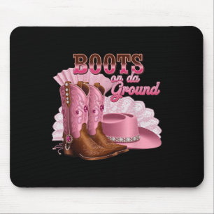 Mousepad Boots On Ground Boot Cowboy Western Cowgirl Me