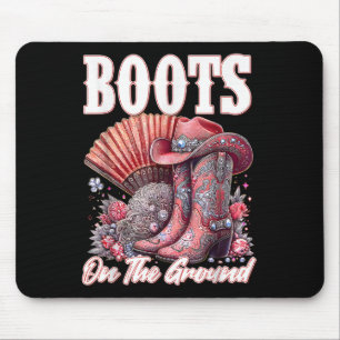 Mousepad Boots On Ground Boot Cowboy Western Cowgirl Me