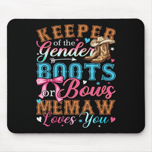 Mousepad Boots Ou Arcos Memaw Ama Você, Sexo, Reveal Family (Frente)
