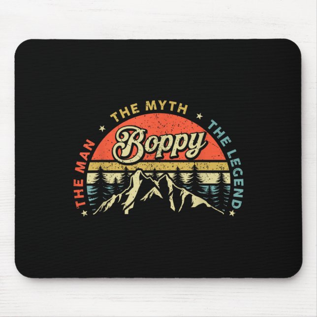 Mousepad Boppy Man Myth Legend Funny Father's Day Grandpa M (Frente)