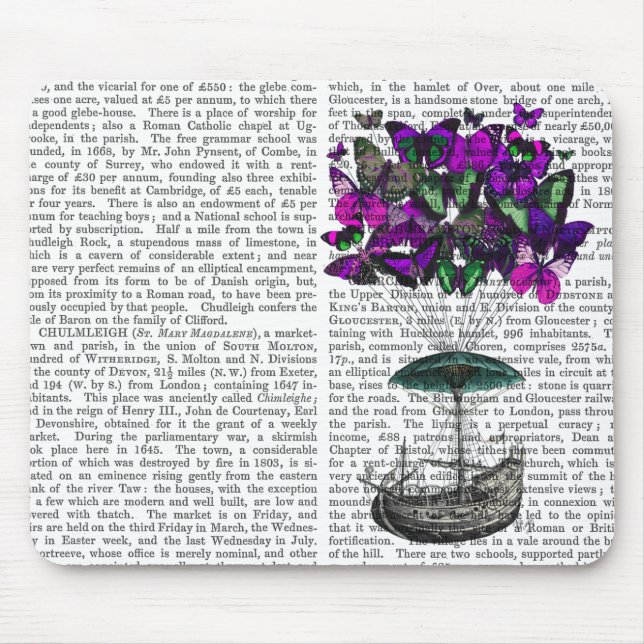 Mousepad Borboleta 2 Roxo e Verde (Frente)