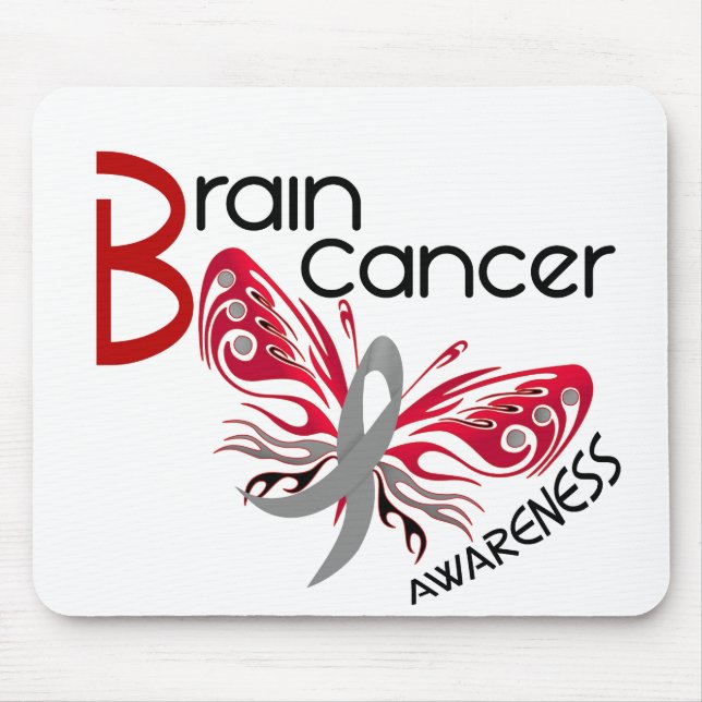 Mousepad BORBOLETA 3 do cancro cerebral (Frente)