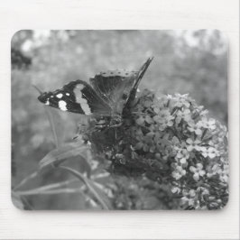 Mousepad - Borboleta Almirante em Preto e Branco