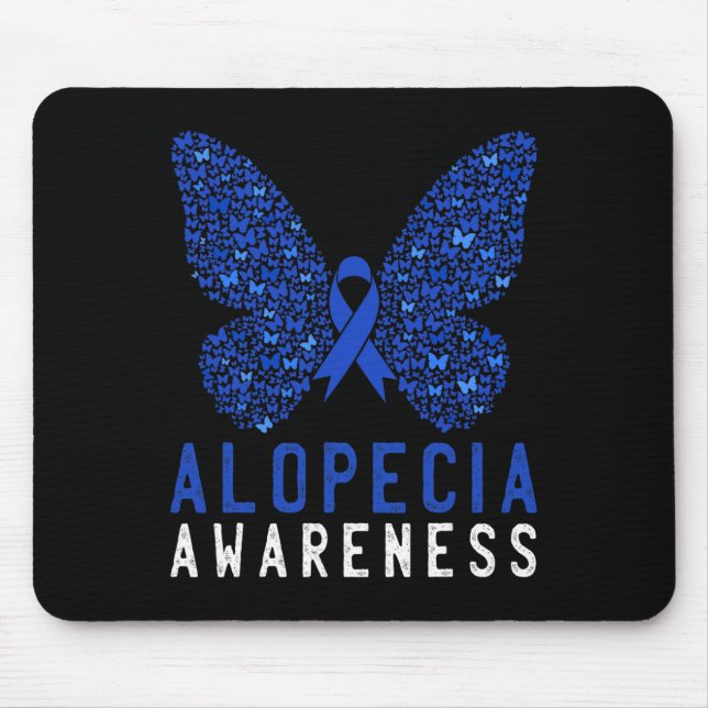 Mousepad Borboleta Alopecia Azul AA Fita Suprimento (Frente)