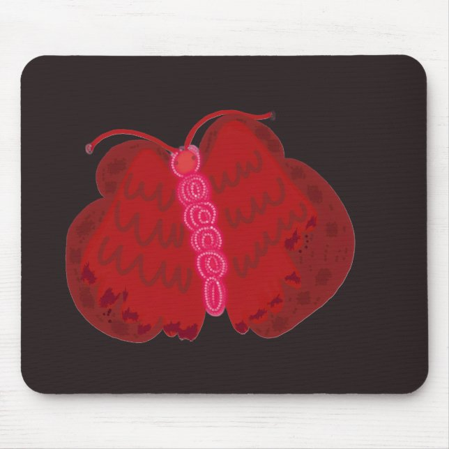 Mousepad Borboleta Anjo Vermelho (Frente)