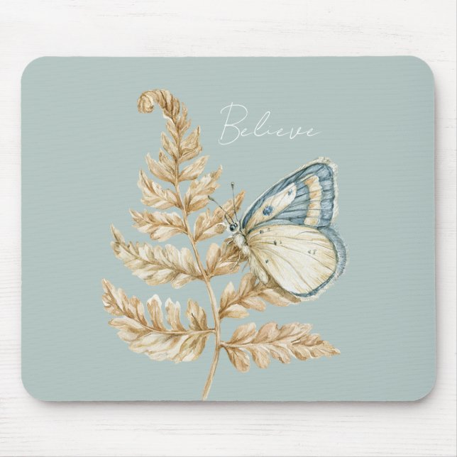 Mousepad Borboleta Azul Acredite (Frente)