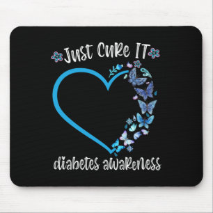Mousepad Borboleta Azul Apenas Curta A Guerra do Diabetes d