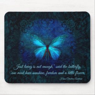 Mousepad Borboleta Azul Elegante