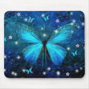 Mousepad Borboleta Azul Elegante