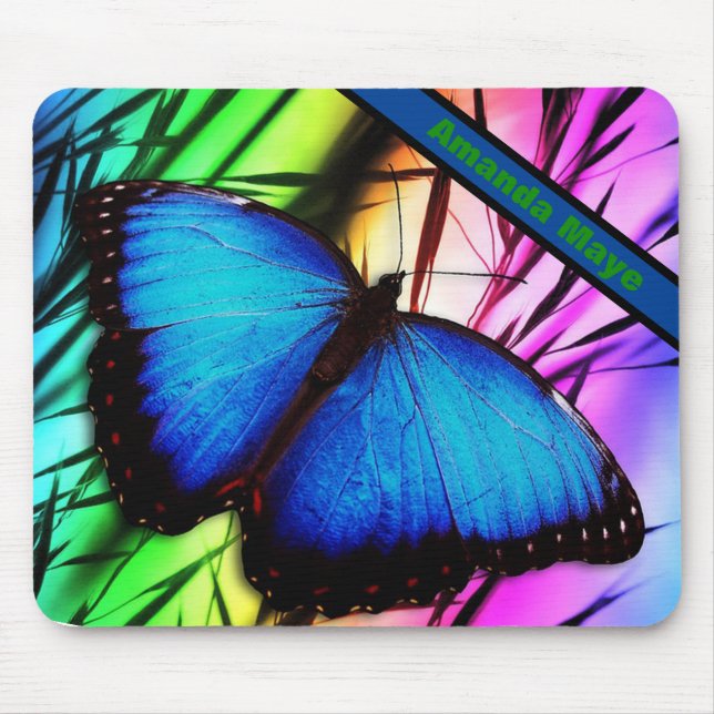 Mousepad Borboleta Azul Morpho (Frente)