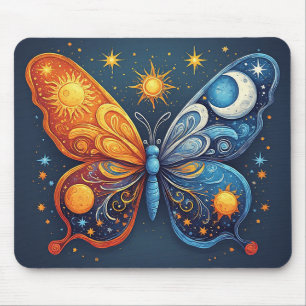 Mousepad Borboleta Bicolor Sobre Sol Brilhante