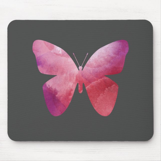 Mousepad Borboleta caprichosa rosa (Frente)