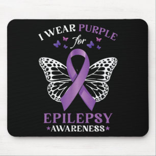 Mousepad Borboleta Cardíaca Eu Visto Roxo Para Epilepsia Aw