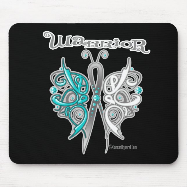 Mousepad Borboleta Celta do Guerreiro do Cancer Cervical (Frente)