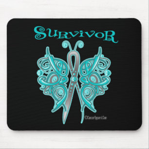 Mousepad Borboleta celta do sobrevivente - câncer de ovár