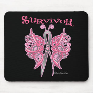 Mousepad Borboleta celta do sobrevivente - cancro da mama