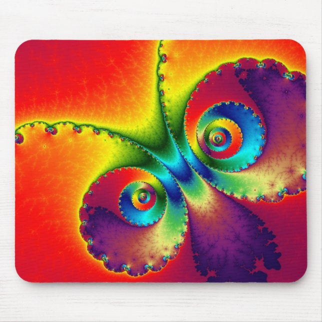 Mousepad Borboleta Colorida Fractal (Frente)