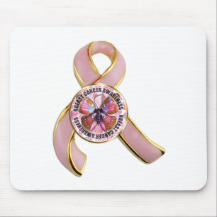 Mousepad Borboleta da consciência do cancro da mama