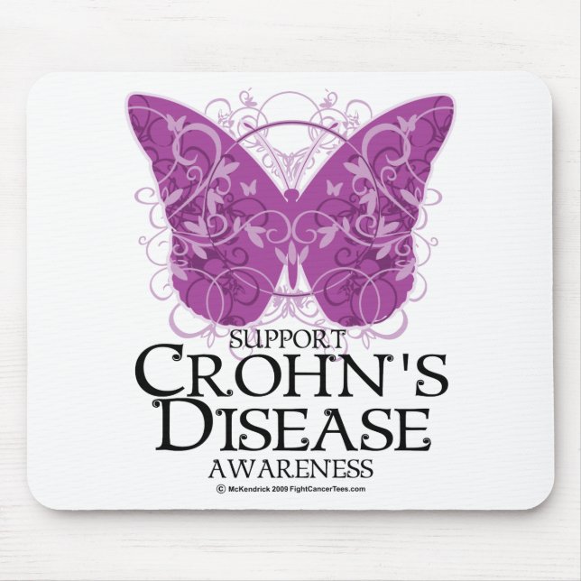 Mousepad Borboleta da doença de Crohn (Frente)