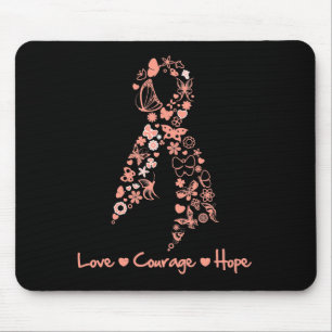 Mousepad Borboleta da esperança da coragem do amor - cance