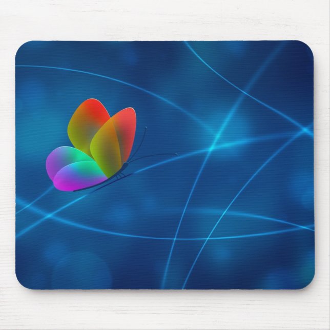 Mousepad Borboleta do arco-íris (Frente)