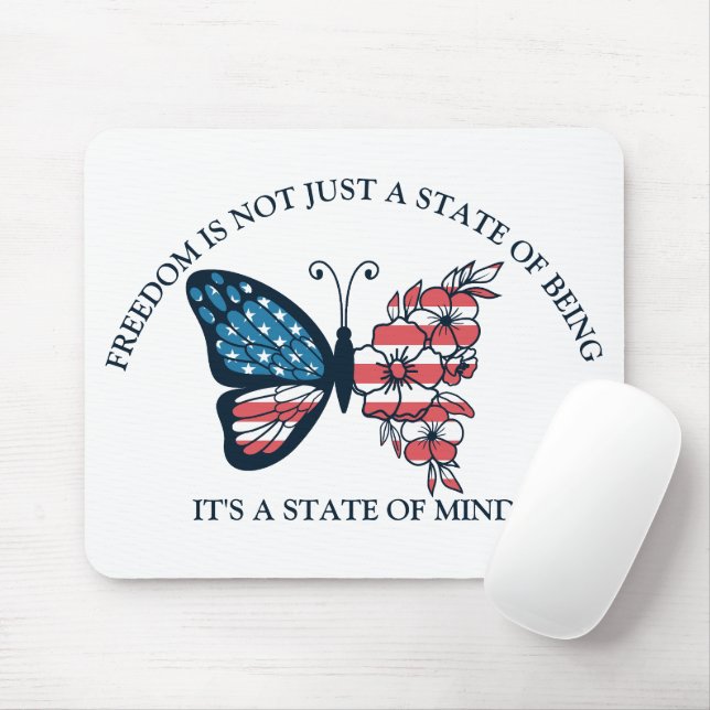 Mousepad Borboleta do dia 4 de Julho (Com mouse)