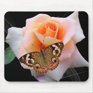 Mousepad Borboleta e Rosa