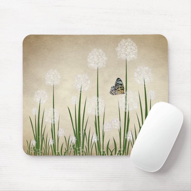 Mousepad Borboleta Em Dandelion (Com mouse)