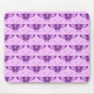 Mousepad Borboleta estilizado do art deco - roxo e orquíde