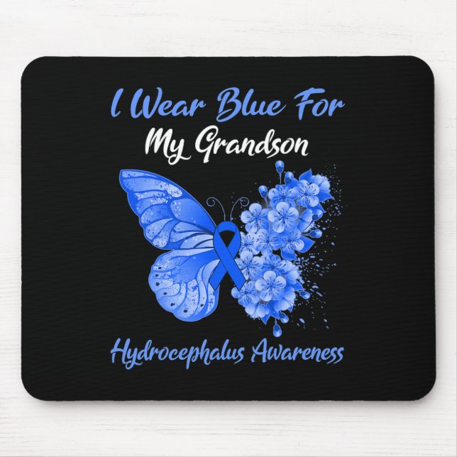 Mousepad Borboleta Eu Visto Azul Para Meu Neto Hidrocephalu (Frente)