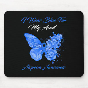Mousepad Borboleta Eu Visto Azul Para Minha Tia Alopecia Aw