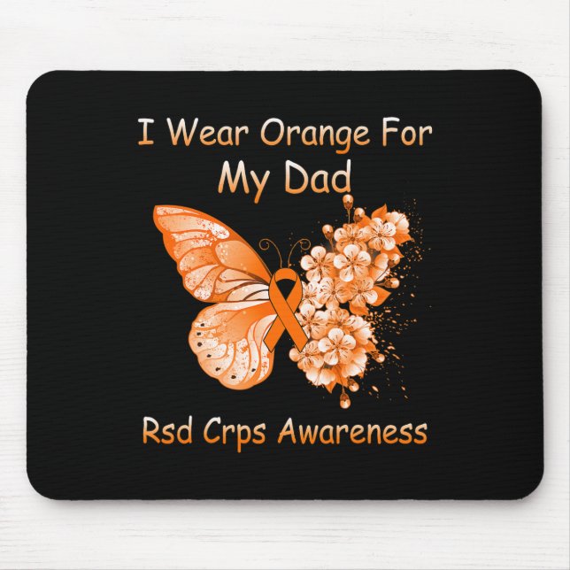 Mousepad Borboleta Eu Visto Laranja Para Meu Pai Rsd Crps A (Frente)