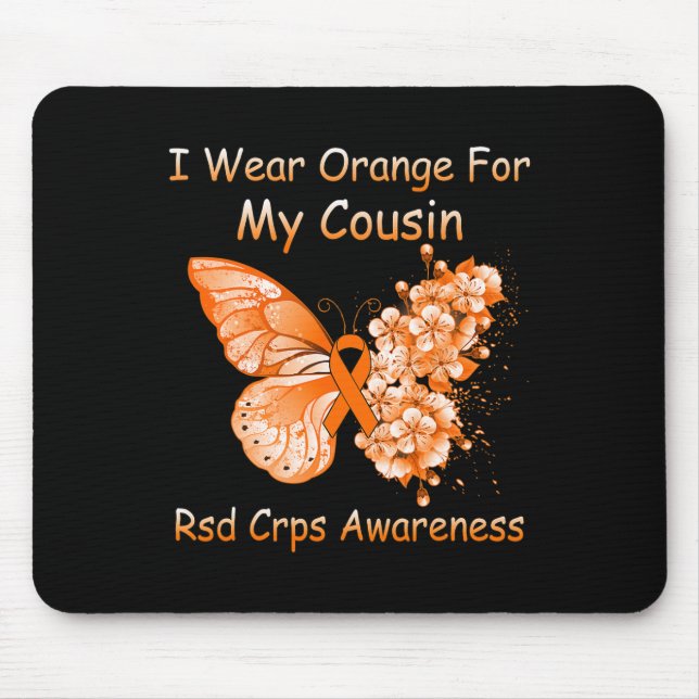 Mousepad Borboleta Eu Visto Laranja Para Meu Primo Rsd Crps (Frente)