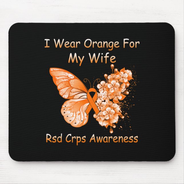 Mousepad Borboleta Eu Visto Laranja Para Minha Esposa Rsd C (Frente)